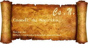 Csanády Nauzika névjegykártya